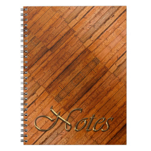 Cuaderno Cartas rusticas de madera con imágenes de arte
