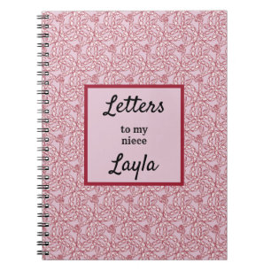 Cuaderno Cartas Tía A Mi sobrina Bloc De Notas Rosa