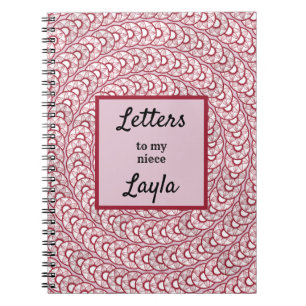 Cuaderno Cartas Tía A Mi sobrina Bloc De Notas Rosa