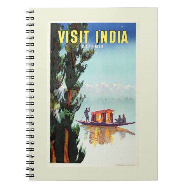 Cuaderno Cartel de afiches de viaje de India (Frente)