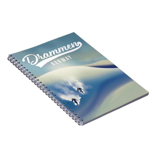 Cuaderno Cartel de esquí de Drammen Noruega (Lado Derecho)