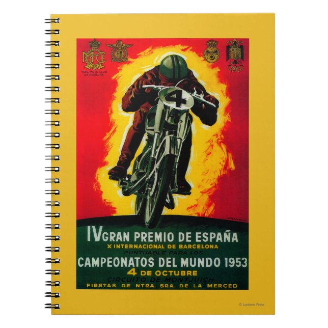 Cuaderno Cartel de Gran Premio de España en Europa (Frente)