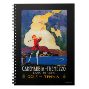 Cuaderno Cartel de la época CadenabbiaTremezzoEurope