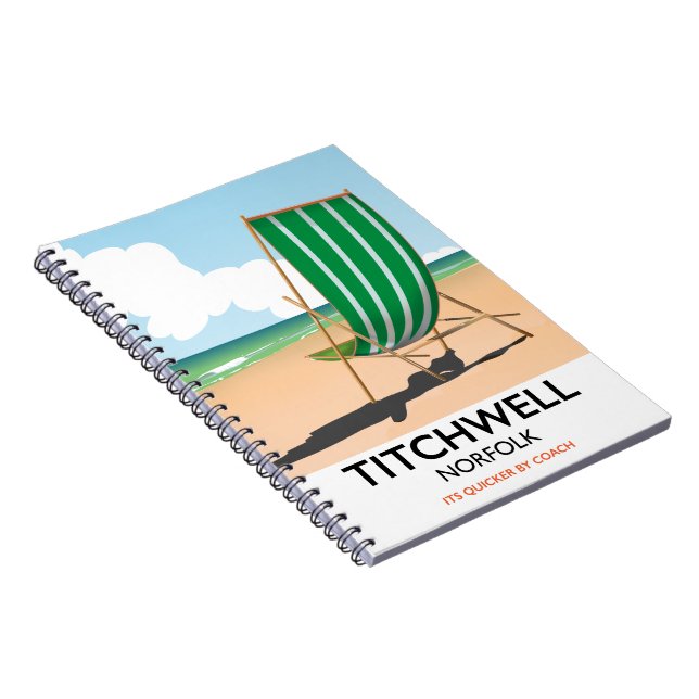 Cuaderno Cartel de la playa de Titchwell Norfolk (Lado Derecho)