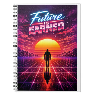 Cuaderno Cartel de Motivación Retro Futuro