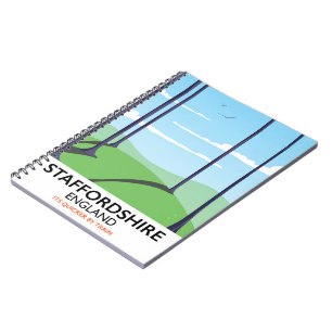 Cuaderno cartel de tren de Staffordshire Inglaterra