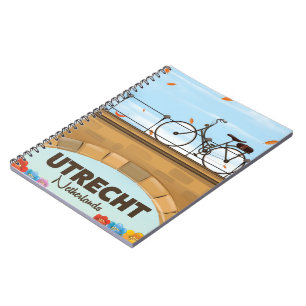 Cuaderno Cartel de vacaciones de Utrecht Países Bajos.