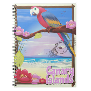 Cuaderno Cartel de vacaciones de verano en las Islas Canari