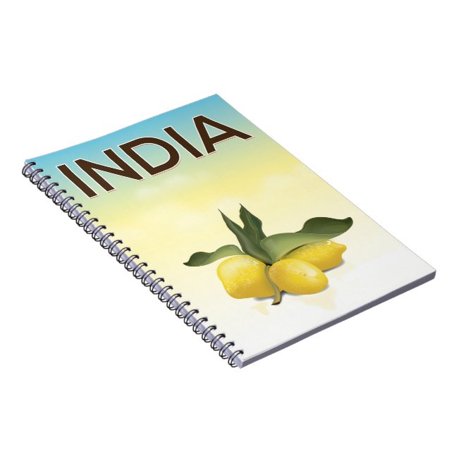Cuaderno Cartel de viaje a India Lemon (Lado Derecho)