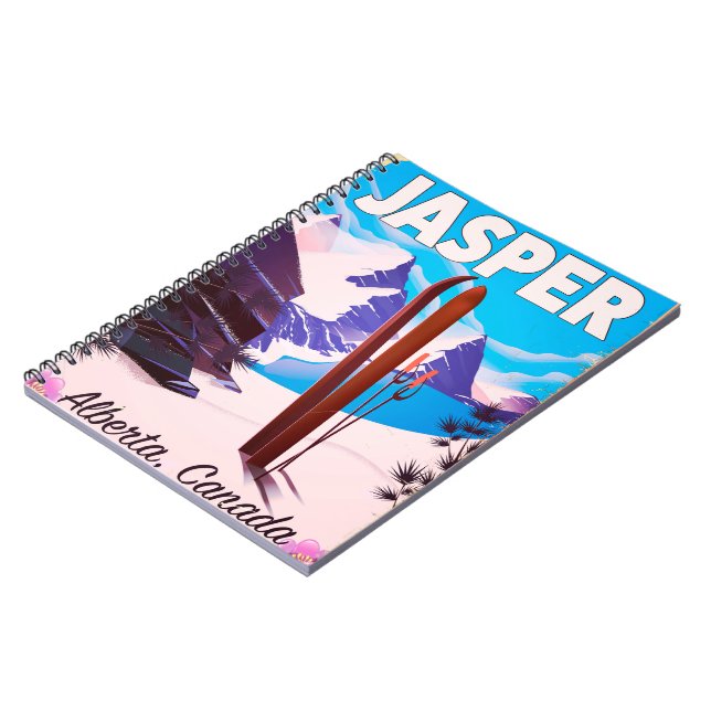 Cuaderno Cartel de viaje a Jasper Alberta Canadá (Lado Izquierdo)