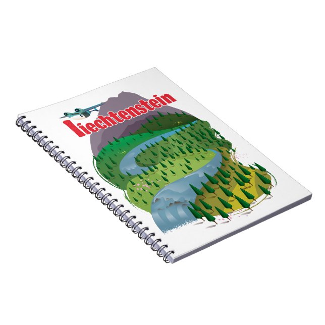 Cuaderno cartel de viaje a liechtenstein (Lado Derecho)