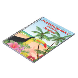 Cuaderno Cartel de viaje a Mammee Bay Beach Jamaica