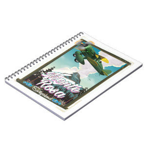 Cuaderno cartel de viaje a Monta Rosa Suiza