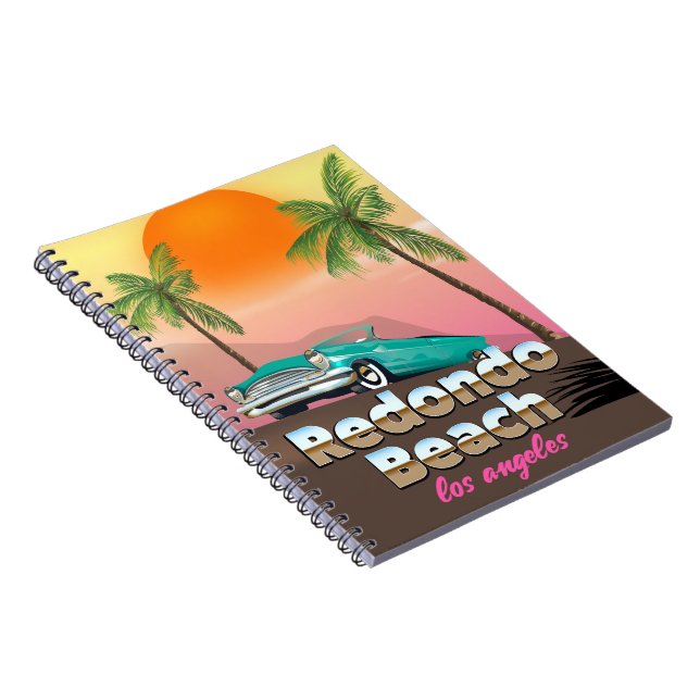 Cuaderno Cartel de viaje a Redondo Beach LA (Lado Derecho)