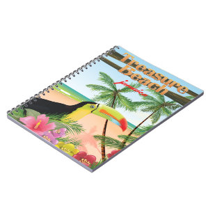 Cuaderno Cartel de viaje a Treasure Beach Jamaica