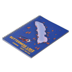 Cuaderno Cartel de viaje al lago Buttermere, distrito de lo