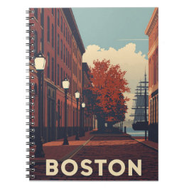 Cuaderno Cartel de viaje de Boston