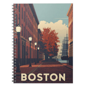 Cuaderno Cartel de viaje de Boston