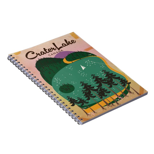 Cuaderno Cartel de viaje de cráter lake Canada (Lado Derecho)