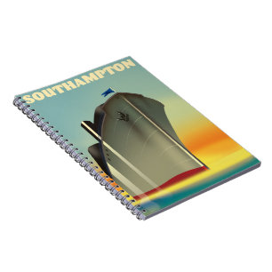 Cuaderno cartel de viaje de cruceros de Southampton