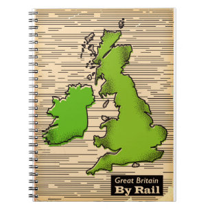 Cuaderno Cartel de viaje de Gran Bretaña por ferrocarril