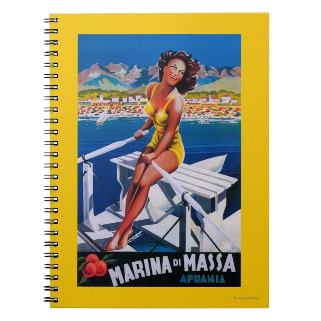 Cuaderno Cartel de viaje de Massa Marina (Frente)