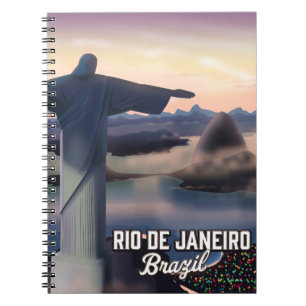 Cuaderno Cartel de viaje de Río de Janeiro Brasil.