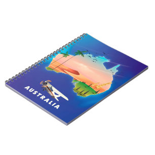 Cuaderno Cartel de viaje de vacaciones a Australia