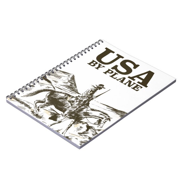 Cuaderno Cartel de viaje de vaquero de EE. UU. (Lado Izquierdo)