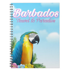 Cuaderno Cartel de viaje del loro de Barbados