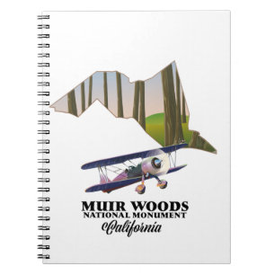 Cuaderno Cartel de viaje del mapa del Monumento Nacional Mu