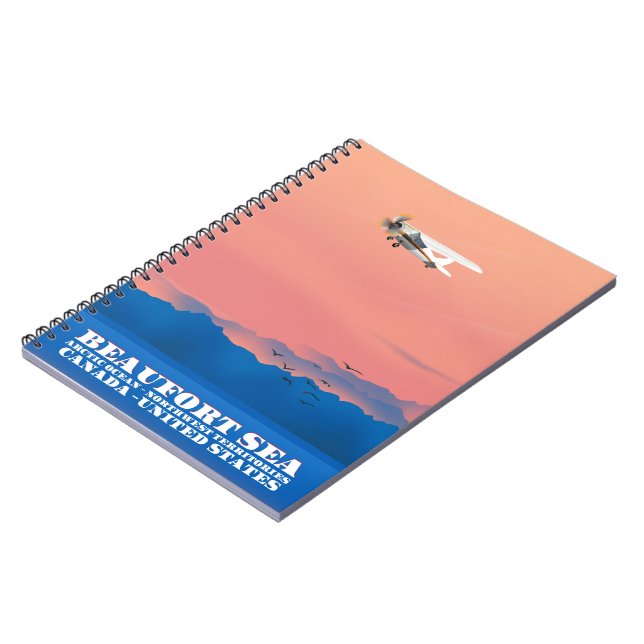 Cuaderno Cartel de viaje del Mar de Beaufort Canadá EE. UU. (Lado Izquierdo)
