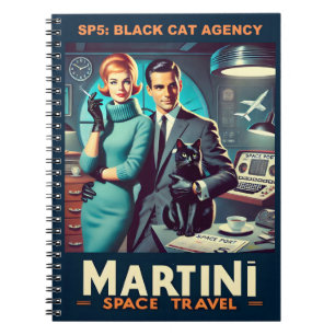 Cuaderno Cartel de viaje espacial Martini SP5: Agencia Blac