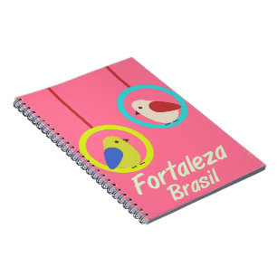 Cuaderno Cartel de viaje vintage de Fortaleza Brasil