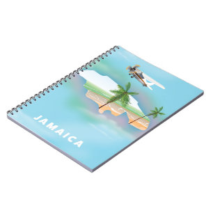 Cuaderno Cartel de viaje vintage de Jamaica