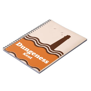 Cuaderno Cartel de viaje vintage estilo Dungeness Kent
