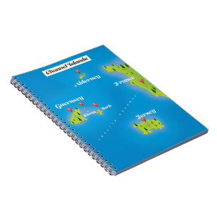 Cuaderno Cartel del mapa de las Islas del Canal.