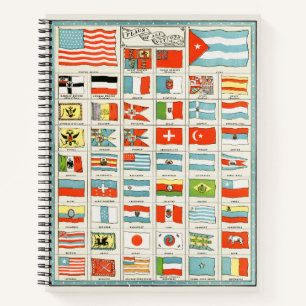 Cuaderno Cartel Educativo de Banderas Antiguas de Todas las