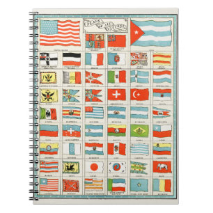 Cuaderno Cartel Educativo de Banderas Antiguas de Todas las