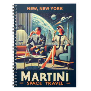 Cuaderno Carteles de viaje espaciales de Martini nuevos, Nu