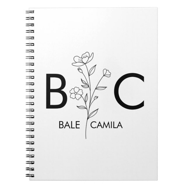 Cuaderno Cartera personalizada con monograma, personalizada (Frente)