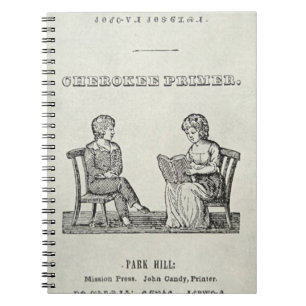 Cuaderno Cartilla cherokee, 1845 (grabado)