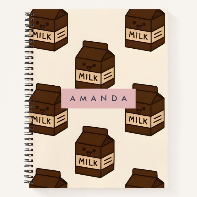 Cuaderno Cartón personalizado de leche de chocolate (Anverso)