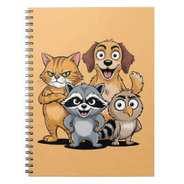 Cuaderno Cartoon Animal Friends Team Illustration