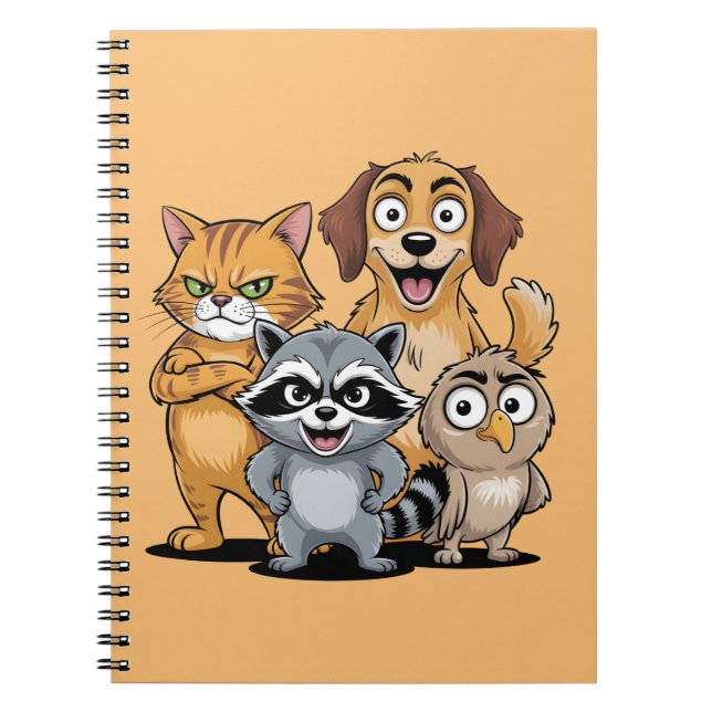 Cuaderno Cartoon Animal Friends Team Illustration (Frente)