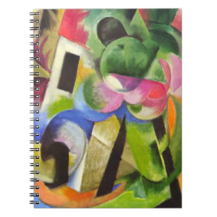 Cuaderno Casa con Árboles de Franz Marc, Arte Antiguo Refin