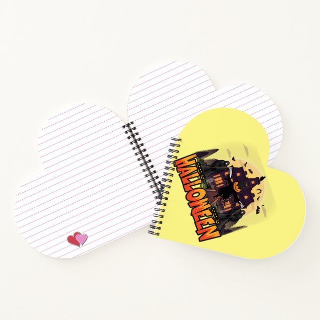 Cuaderno Casa de calabaza asustada, Halloween (Interior)