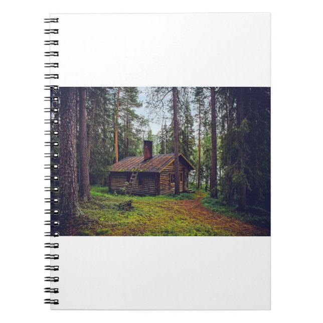 Cuaderno Casa de campo de cabañas de registro paisajes Finl (Frente)