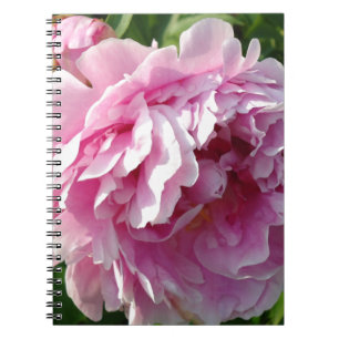 Cuaderno Casa de campo de campo con flores de Pink Peony