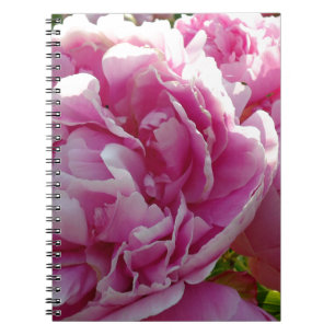 Cuaderno Casa de campo de campo con flores de Pink Peony